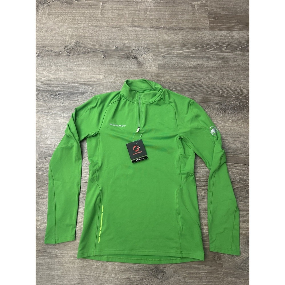 Mammut MTR 141 Thermo Long Sleeve Zip Men's Small Green Quarter Zip